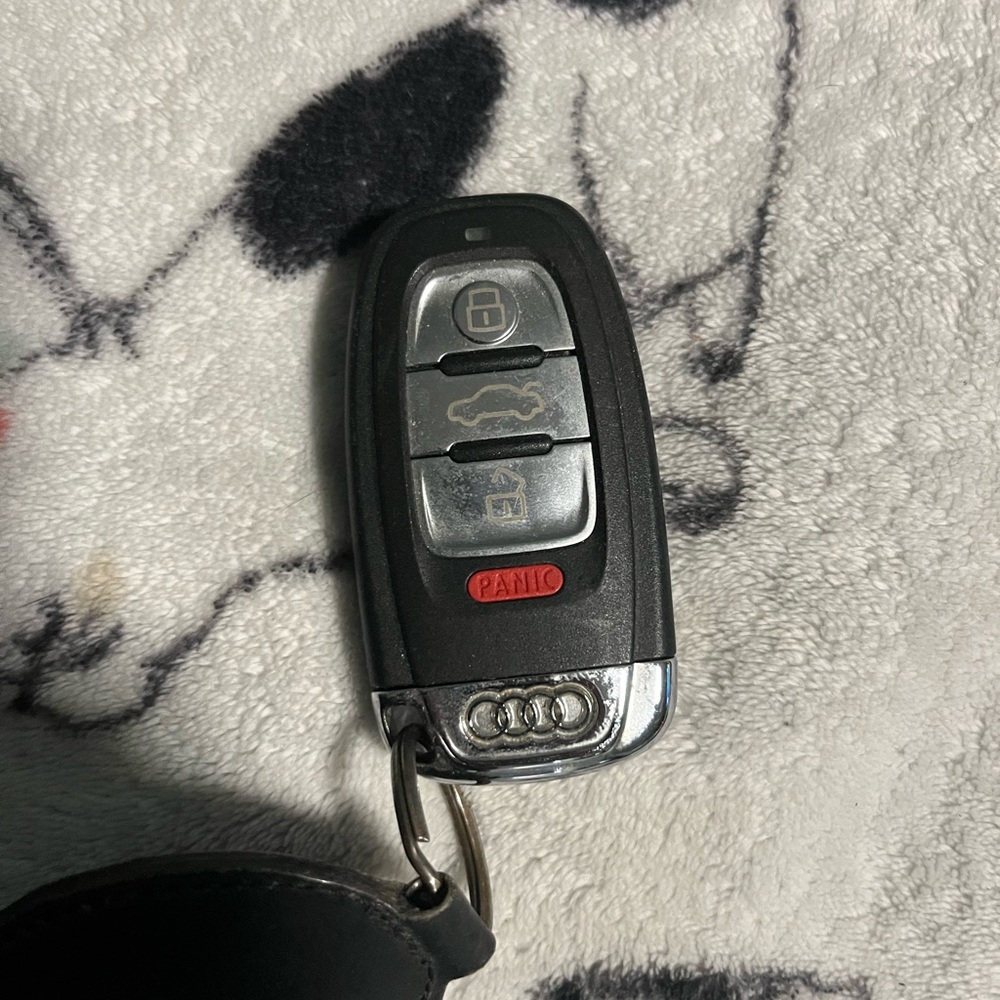 Audi Black and Silver Key Fob
